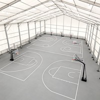 Structure en acier galvanisé pour gymnases de basketball, conception moderne, construction rapide, préfabriquée, robuste