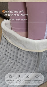 Masajeador de pies eléctrico de calentamiento rápido certificado Zapatos vibratorios con calentadores de pies lavables de tela suave Categoría de producto - Product Image 5