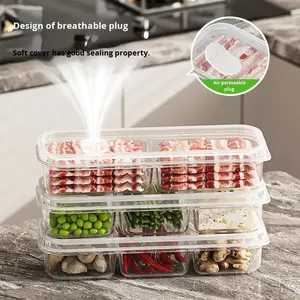 תא מקרר צר לאחסון בשר קפוא, קופסת אחסון בטוחה למקפיא, תוצרת הזרקה בדרגת מזון, עם מחיצה. - Product Image 4