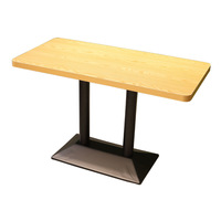 Table de restaurant, pour salle à manger et hôtel, avec pied en métal, table de restauration rapide unique