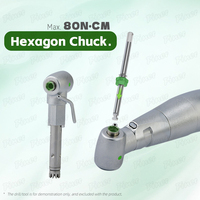 Dental Implant Handpiece 20:1 Ratio Fiber Optic Light Low Speed Electric Contra Angle Precision Oral Surgery Tool