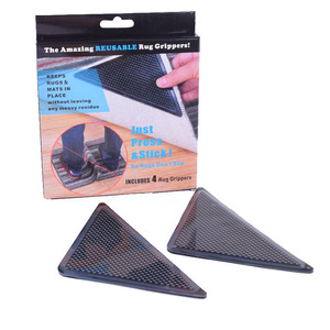 Supports de tapis améliorés 4/8 pièces, plus grands, réutilisables, amovibles, antidérapants, anti-bouclage pour tapis, pour sols stratifiés et durs - Product Image 1