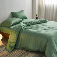 Ensemble de draps de lit respectueux de la peau ensemble de housses de couette 4 pièces de draps de lit doux en bambou lyocell ensemble de draps de literie