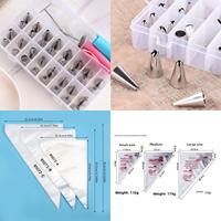 Accessoires de décoration de gâteaux : Douilles de pâtisserie en acier inoxydable, poches à douille DIY pour la crème, fournitures de pâtisserie
