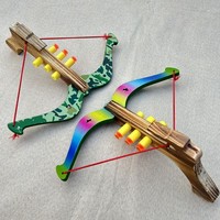 X-bow ensembles pour enfants drôle extérieur tir jouet mousse balle croix arcs enfants classique en bois jouet arbalète
