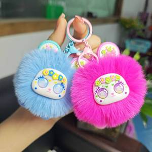 Nouveau porte-clés poupée fille en peluche souple avec pompon, joli pendentif pour sac à dos, support de clés de voiture, vente en gros - Product Image 5