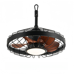 Ventilateur lumineux imperméable pour cour extérieure transfrontalière, ventilateur lumineux suspendu pour terrasse, balcon, pavillon - Product Image 1