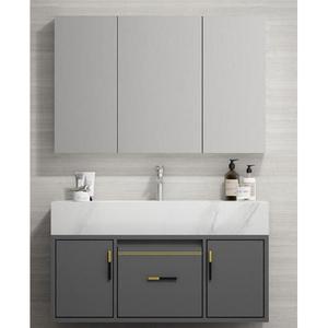 CR Grey 90cm Bathroom Vanity <b>with</b> Smart LED <b>Mirror</b> One Piece Ceramic Basin - Product Image 5