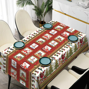 Nhà máy không thấm nước nổi 3D Polyester Vải dầu vải Polyester PVC Vinyl Khăn trải bàn - Product Image 2