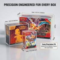  Étui de présentation en acrylique pour Scarlet & Violet Obsidian Flames Build & Battle Stadium, résistant aux UV, avec couvercle magnétique, étui de protection