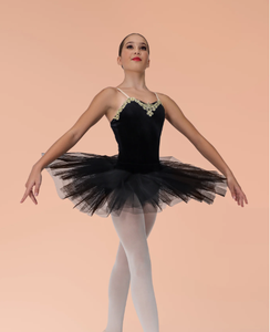 Justaucorps simple et intemporel, élégant, traditionnel, col cœur, velours, tutu, vêtements de danse - Product Image 3