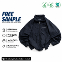 Veste coupe-vent technique unisexe à col montant et fermeture éclair intégrale, style streetwear et activewear, veste coach, personnalisation OEM ODM, vente en gros et en vrac