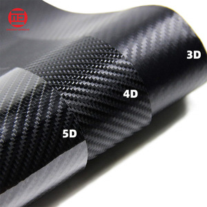 Bán Buôn Đen Sợi Carbon Xe Bọc Phim Bong Bóng Khí Miễn Phí 3D Carbon Fiber Xe Bọc Cho Thân Xe Trang Trí - Product Image 2