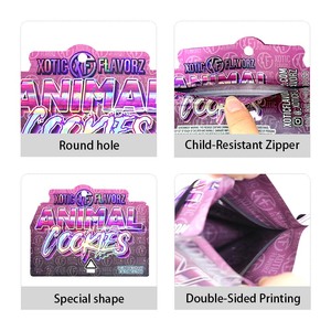 Hot Selling 3.5g 3.5 g 7g 14g 28g Mylar Bags Custom Holographic Mylar Bags With Childproof Zipper - Product Image 3