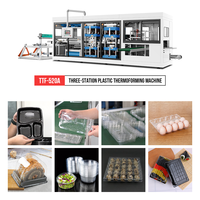 Thermoformeuse Servo Haute Vitesse Entièrement Automatique pour Plastiques PP, PET, PVC, PS, BOPP, PE, BOPS avec Empileur Automatique et Moteur