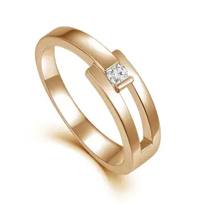 Nuovo disegno 18k oro rotonda D di colore 1 carat moissanite anello di fidanzamento