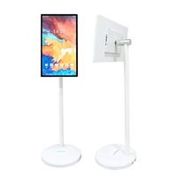 Mesin Proyeksi Portabel Layar Sentuh 24 Inch Mobile Bestie Machine, TV Gratis, Streaming Langsung, Baterai 8000MA, Hitam/Putih