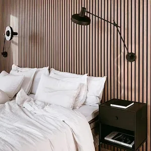 Venta caliente Absorbente de sonido Pared de madera y techo Akupanel Panel acústico de madera maciza para pared