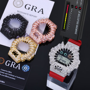DW6900 Buss Down <span class=keywords><strong>G</strong></span> Watch Part Pass Diamond Tester VVS Moissanite Iced Out Claw Watch Bezel Luxury <span class=keywords><strong>Shock</strong></span> Watch Case for Men Women - Product Image 2