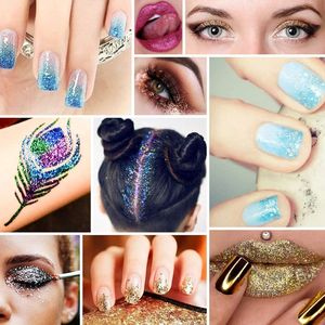 Nouvel arrivage de poudre holographique de paillettes en or rose de qualité supérieure en polyester pour les décorations de Noël en résine pour nail art - Product Image 5