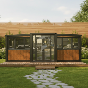 <span class=keywords><strong>Maison</strong></span> conteneur en acier extensible de luxe de 40 pieds à bas prix, norme américaine, préfabriquée, design moderne, certifiée CE, appartement avec chambre - Product Image 1