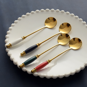 Cuchara de Servir para Restaurante de Calidad Premium DFS0329, Mango de Madera Esmaltado con Caja, Color Plateado, la Mejor Herramienta para Servir en Buffet - Product Image 2