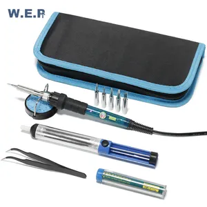 WEP947-III 60W electric soldering iron pen tools kit electric welding set bag package