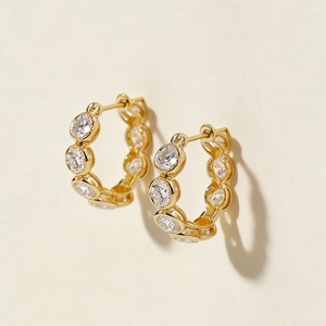 Сертифицированные IGI GIA серьги-гвоздики с выращенными в лаборатории бриллиантами 1 карат, из настоящего золота 14/18 карат, низкопрофильные, изысканные ювелирные изделия для женщин - Product Image 3