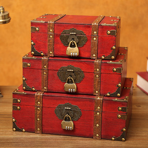 Wooden <b>Storage</b> <b>Box</b> Set Stackable With Lid Desk Jewelry Cosmetic Organizer Decorative Prop Toy Treasure <b>Box</b> Solid Color Flip - Product Image 5