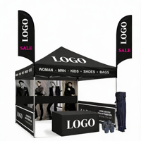 Tente promotionnelle sur mesure OEM&ODM avec garantie d'un an, tissu imperméable résistant aux UV, installation rapide pour stand de salon professionnel