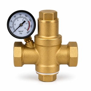 Réducteur <span class=keywords><strong>de</strong></span> <span class=keywords><strong>pression</strong></span> d'<span class=keywords><strong>eau</strong></span> en laiton avec manomètre réglable pour système d'irrigation par aspersion <span class=keywords><strong>de</strong></span> pelouse - Product Image 1