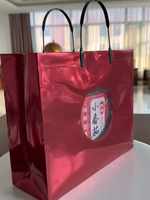 Bolsa de Compras de Plástico Transparente Circular Personalizada, Recubierta de Aluminio, Colorida, Ecológica, Duradera, con Ventana Visible