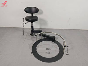 Tabouret de barbier moderne écologique en acier Antluplus AL-AC015, pivotant à 180°, réglable, base pliable pour <span class=keywords><strong>salon</strong></span> de coiffure - Product Image 5