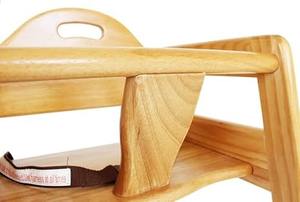 Chaise haute en bois pour bébé et tout-petit, moderne, <span class=keywords><strong>empilable</strong></span>, de qualité commerciale, en bois massif, table à manger, cuisine - Product Image 3