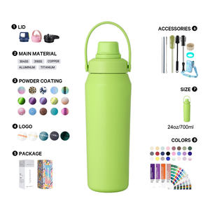 Nuevo Producto 2026: Botella de Agua de Acero Inoxidable de 700ml con Tapa Abatible y Asa, Aislamiento al Vacío de Doble Pared, Forma Especial - Product Image 5