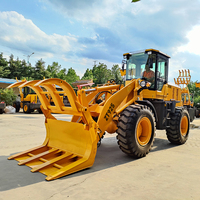 Nouvelle chargeuse sur pneus TDER Log Loader 2,5 tonnes avec grappin à bois et accessoires optionnels