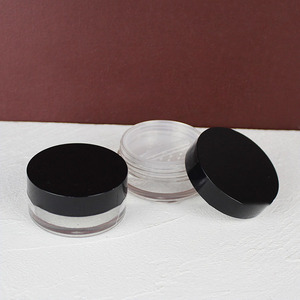 Wadah toples bubuk longgar dengan sedotan putar tutup hitam 3g 5g 10g 20g cetakan Logo kustom dengan Puff bubuk - Product Image 3