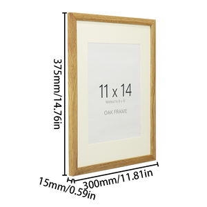 Cornice in legno di quercia-cornice minimalista 11x14 Poster, cornici in legno massello naturale per <span class=keywords><strong>foto</strong></span> e stampe artistiche da parete - Product Image 6