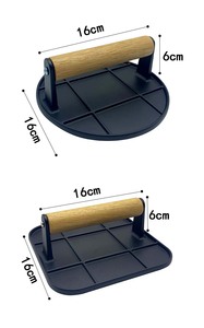 Presse à hamburgers en fonte robuste pour galettes de viande - Product Image 6