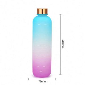 Botella de Agua de Plástico sin BPA de Gran Capacidad, Venta al Por Mayor de Fábrica, con Escala de Tiempo Personalizada, para Fitness y Ciclismo, con Logotipo - Product Image 4