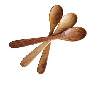 BEST SELLING Wholesale Eco Friendly Vintage Wooden Teaspoon 5.8 Inch <b>Small</b> Spoons Leak-Proof Honey Jam Condiments Hand Wash Only - Product Image 1