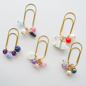 ゴールドかわいい漫画形の金属紙クリップブックマークスティッキーノートホルダー学生 & オフィス学校用文房具用品 - Product Image 1