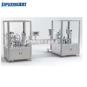 Automatic Production Line 4 Heads Perfume Filling Crimping Machine Water Perfume Filling Equipment