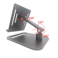 Support portable pliable en métal Blive pour tablette et téléphone, idéal pour le streaming en direct, le bureau, le studio et les magasins.
