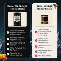 Bâtonnets de Shilajit Pur de l'Himalaya, Résine de Shilajit Enrichie et Facile à Consommer, 30 Bâtonnets, Plus de 85 Oligo-éléments, Plus de 75% d'Acide Fulvique