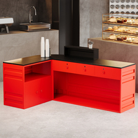 Meubles de bar en métal multi-usages, design moderne et hygiénique, surface de travail facile à nettoyer, comptoir pour hôtel, bar à domicile