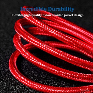 Câble de charge multiple <span class=keywords><strong>6</strong></span> en 1 Câble de charge multiple en nylon tressé USB A/C à 8PIN USB C Micro connecteur <span class=keywords><strong>Cordon</strong></span> de charge tressé en nylon - Product Image 5