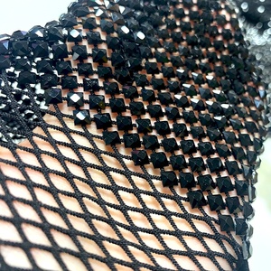 <span class=keywords><strong>Malla</strong></span> de diamantes de imitación de alta calidad para cubrir diamantes de imitación tela <span class=keywords><strong>malla</strong></span> elástica para ropa - Product Image 5