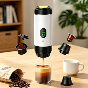 เครื่องชงกาแฟเอสเพรสโซแบบแคปซูล 3 in 1 ขนาด 0.8 ลิตร ใช้พลังงานแบตเตอรี่ พกพาสะดวกสำหรับกิจกรรมกลางแจ้ง - Product Image 1