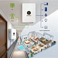 Batterie Lifepo4 murale 48V 51.2V 5Kwh 10Kwh 15Kwh 16Kwh, petite capacité, batterie de stockage solaire avec protection IP66